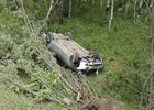 Перевернувшееся машина. Фото Госавтоинспекции города