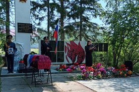 Траурный митинг. Фото из соцсетей администрации Жигаловского района