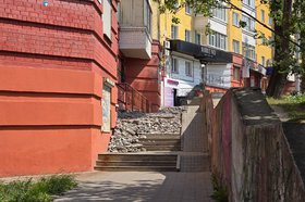 Разрушенные лестницы на Партизанской. Фото IRK.ru
