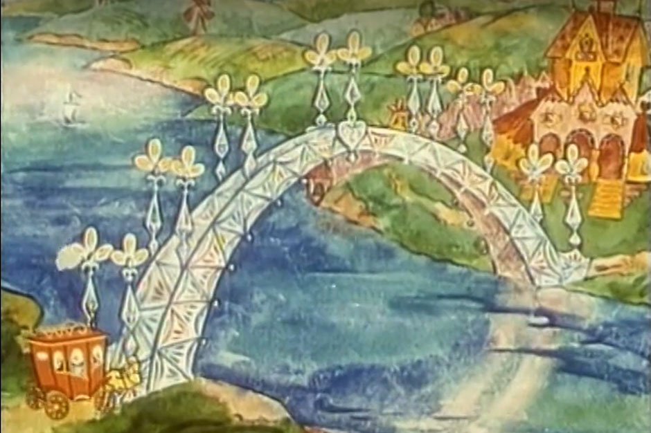 Хрустальный мост. Скриншот мультфильма «Волшебное кольцо»
