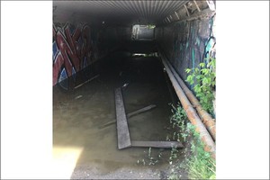 Затопленный переход. Фото из телеграм-канала «Инцидент Иркутск»
