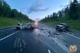 Авария в Тайшетском районе. Фото Госавтоинспекции Иркутской области