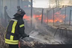 Пожар локализовали. Скриншот видео ГУ МЧС России по Иркутской области