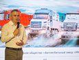 Выступает директор по сервису и автокомпонентам автозавода УРАЛ Хайбулин А. Р.