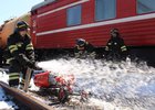 Пожарные. Фото из телеграм-канала Восточно-Сибирской железной дороги
