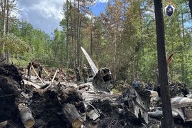 Место крушения самолета. Фото пресс-службы Восточного межрегионального СУТ СК России