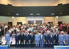 Работники железнодорожной отрасти с губернатором Игорем Кобзевым. Фото пресс-службы правительства Иркутской области