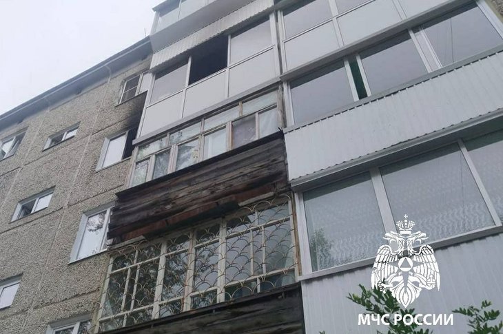 Дом, где горела квартира. Фото ГУ МЧС России по Иркутской области