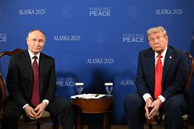 Переговоры с участием Владимира Путина и Дональда Трампа. Фото с сайта Кремля