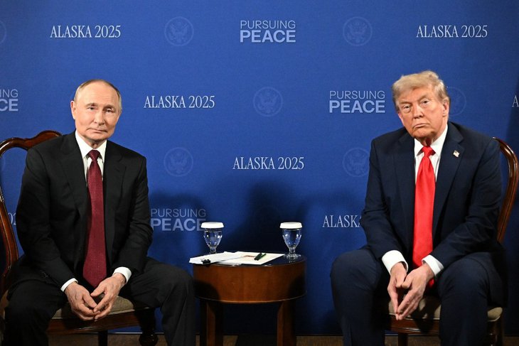 Переговоры с участием Владимира Путина и Дональда Трампа. Фото с сайта Кремля