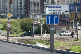 Столбы на дороге. Фото очевидцев
