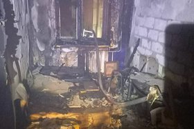 Последствия пожара в квартире. Фото ГУ МЧС России по Иркутской области
