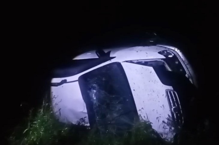 Автомобиль после ДТП. Скриншот видео пресс-службы Госавтоинспекции Иркутской области