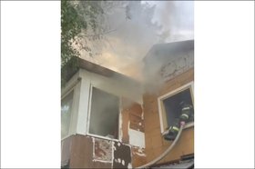 Пожар. Скриншот видео пресс-службы ГУ МЧС России по Иркутской области