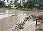 Провалившаяся плитка в сквере «Ирис». Фото пресс-службы администрации Иркутска