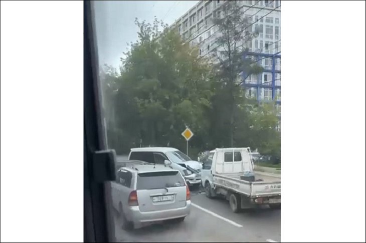 Авария. Скриншот видео Светланы Ж.