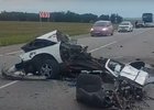 Место ДТП. Скриншот видео пресс-службы Госавтоинспекции Иркутской области