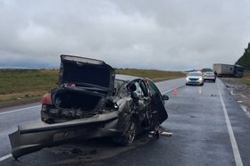 Авария в Аларском районе. Скриншот видео Госавтоинспекции Иркутской области