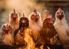 Куры. Сгенерированное фото с сайта Freepik