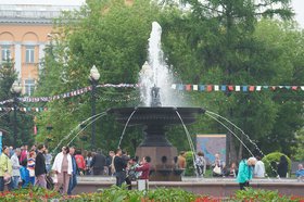 Фонтан в сквере Кирова. Фото из архива IRK.ru