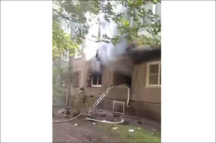 Пожар. Скриншот видео пресс-службы ГУ МЧС России по Иркутской области
