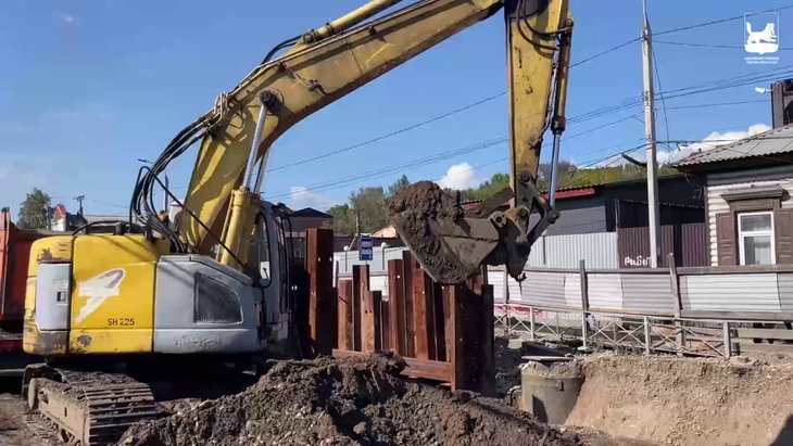 Строительство. Скриншот видео из телеграм-канала Руслана Болотова