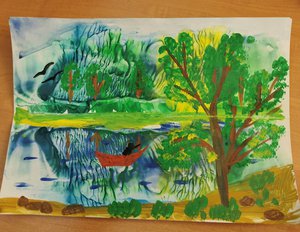 Лето в деревне на речке