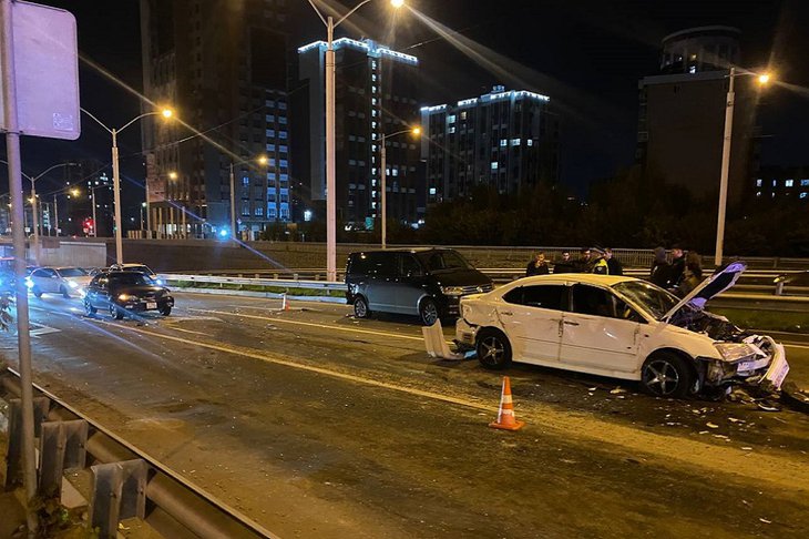 Место ДТП. Фото пресс-службы ГУ МВД России по Иркутской области