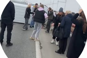 Момент после ДТП. Скриншот из видео очевидца