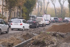 Дорожные работы на улице Томсона. Фото пресс-службы администрации Иркутска