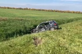 Автомобиль после ДТП. Скриншот видео пресс-службы Госавтоинспекции Иркутской области