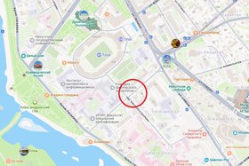 Место ограничения на Красного Восстания, 20. Скриншот с сайта Яндекс.Карты