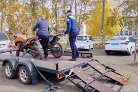 Мотоциклы. Скриншот видео Госавтоинспекции региона