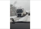 Пробка на федеральной трассе. Скриншот видео Светланы Палеевой