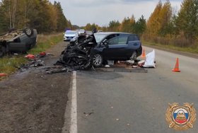 Авария в Братске. Скриншот видео Госавтоинспекции Иркутской области