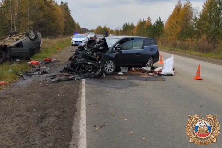 Авария в Братске. Скриншот видео Госавтоинспекции Иркутской области