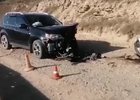 Авария в Качугском районе. Скриншот видео Госавтоинспекции Иркутской области