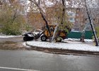 Уборка снега. Фото пресс-службы администрации Иркутска