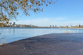 Настил на острове Юность. Фото пресс-службы администрации Иркутска