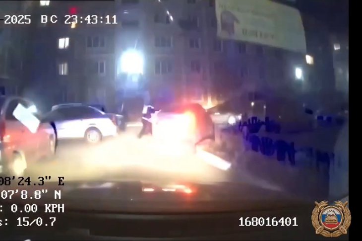 Погоня. Скриншот из видео пресс-службы ГУ МВД России по Иркутской области