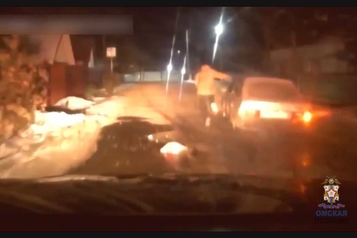 Погоня. Скриншот видео УМВД по Омской области
