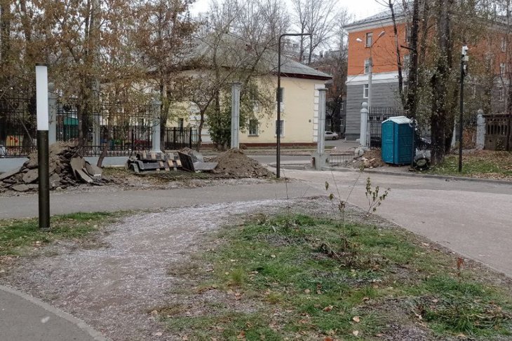 Работы в парке еще ведутся. Фото предоставлено очевидцем