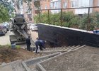 Ремонт лестницы. Фото пресс-службы администрации Иркутска