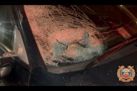 Toyota Corolla после аварии. Скриншот видео пресс-службы Госавтоинспекции Иркутской области