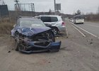 Столкновение двух иномарок в Братске. Скриншот видео Госавтоинспекции региона