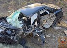 Разбитое авто. Скриншот из видео пресс-службы Госавтоминспекции Черемховского района
