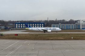 Испытания самолета. Скриншот из видео Минпромторга России