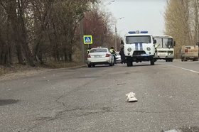 Место аварии. Скриншот видео Госавтоинспекции Иркутска