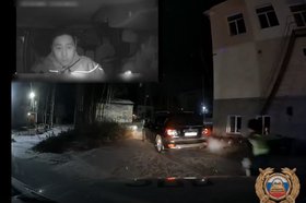 Погоня. Скриншот из видео пресс-службы ГУ МВД России по Иркутской области