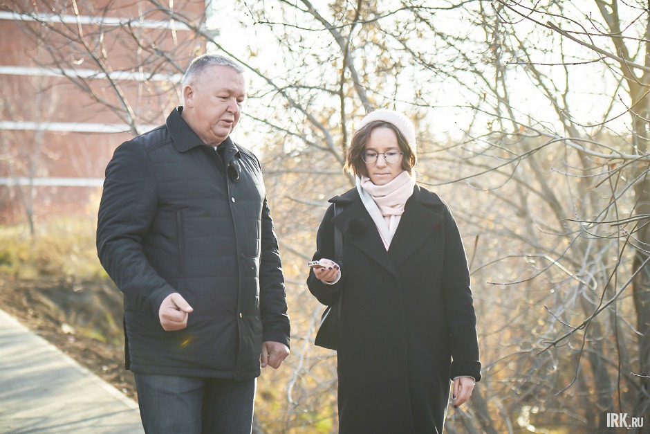 Василий Донских и журналист IRK.ru Марина Палеева